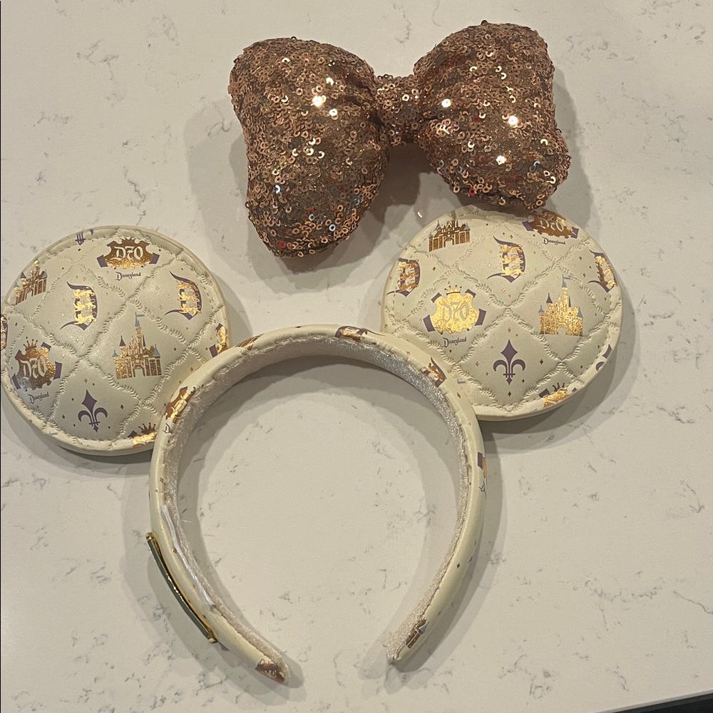 Disney Sequin Bow & Ivory Castle Ear Headband